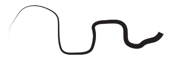 Slinga med Form: Triangle In, Bézier-läge, utjämning inställd på 40