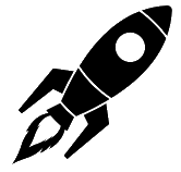 En raket clipart-bild